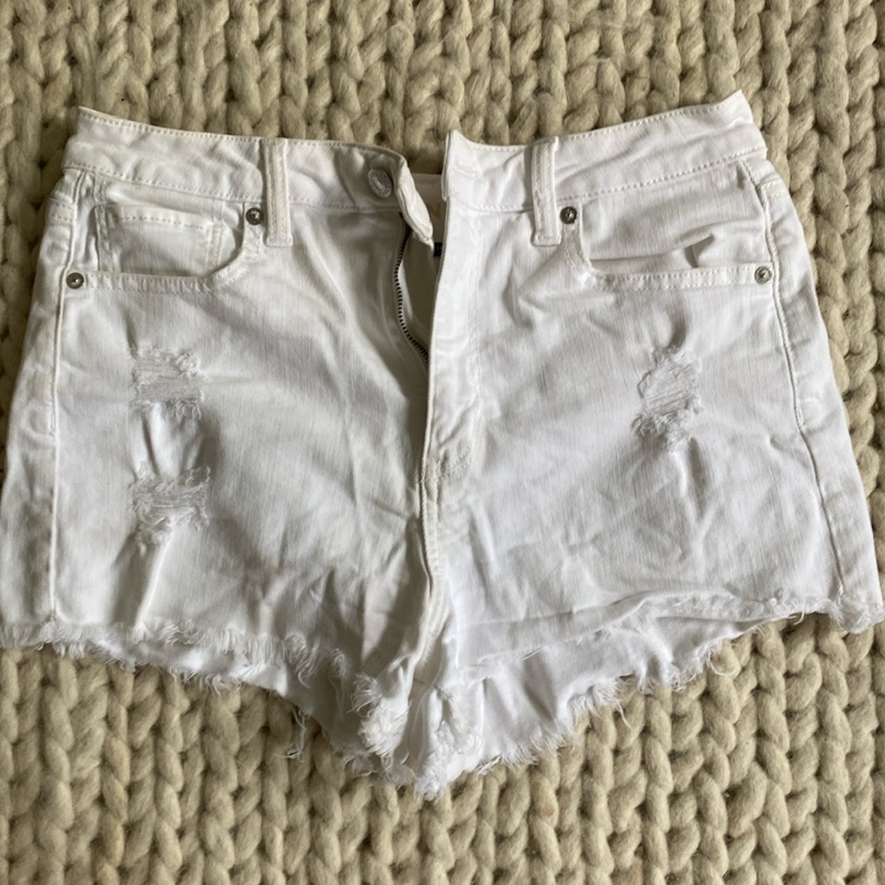 American Eagle Super Stretch White Shorts
